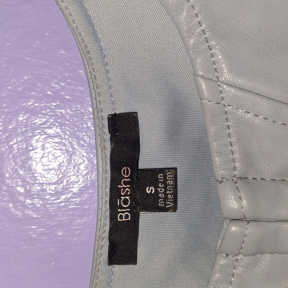 Bløshe Light Gray Leather Top